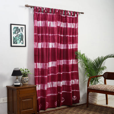 Purple - Tie & Dye Cotton Shibori Curtain for Door (Set of 2) 03