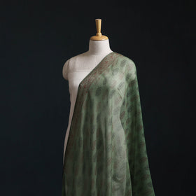 Green - Kota Doria Cotton Natural Dyed Hand Block Bagh Print Fabric 13