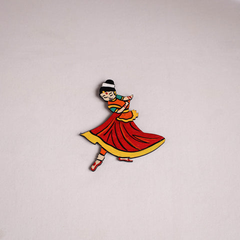 Multicolor - Dancing Doll Handpainted Wooden Fridge Magnet 03