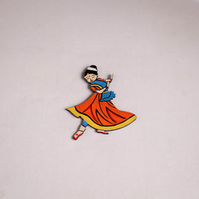 Dancing Doll Handpainted Wooden Fridge Magnet 04