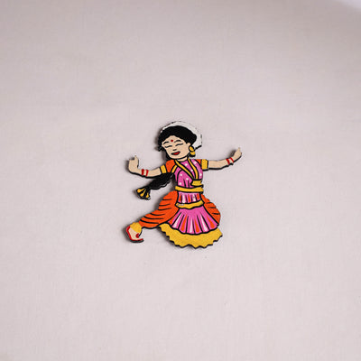 Dancing Doll Handpainted Wooden Fridge Magnet 05