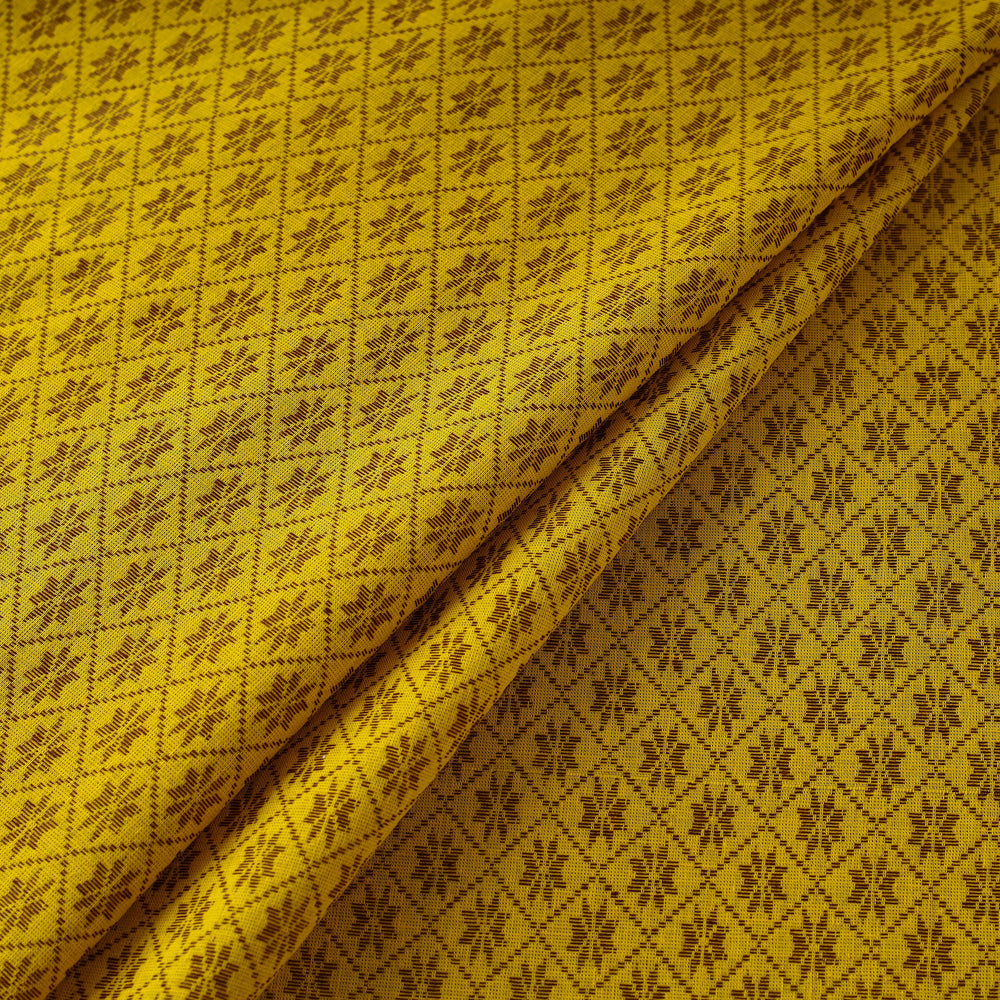 Yellow - Prewashed Cotton Jacquard Fabric 21