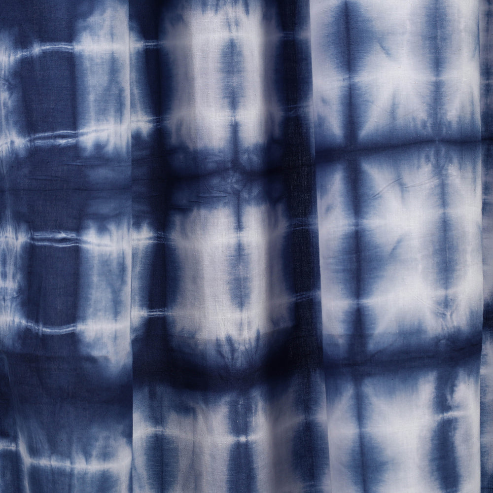 Blue - Tie & Dye Cotton Shibori Curtain for Door (Set of 2) 04