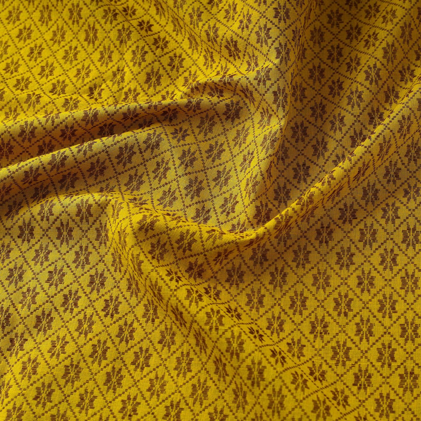 Yellow - Prewashed Cotton Jacquard Fabric 21