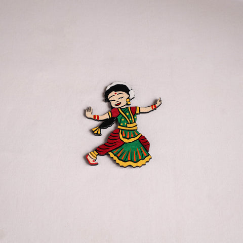 Multicolor - Dancing Doll Handpainted Wooden Fridge Magnet 06