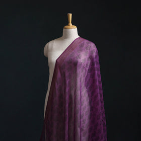 Purple - Kota Doria Cotton Natural Dyed Hand Block Bagh Print Fabric 06