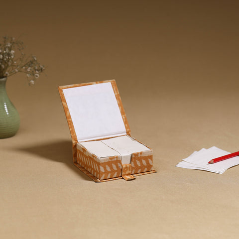 Orange - handcrafted printed card holder with slips 27