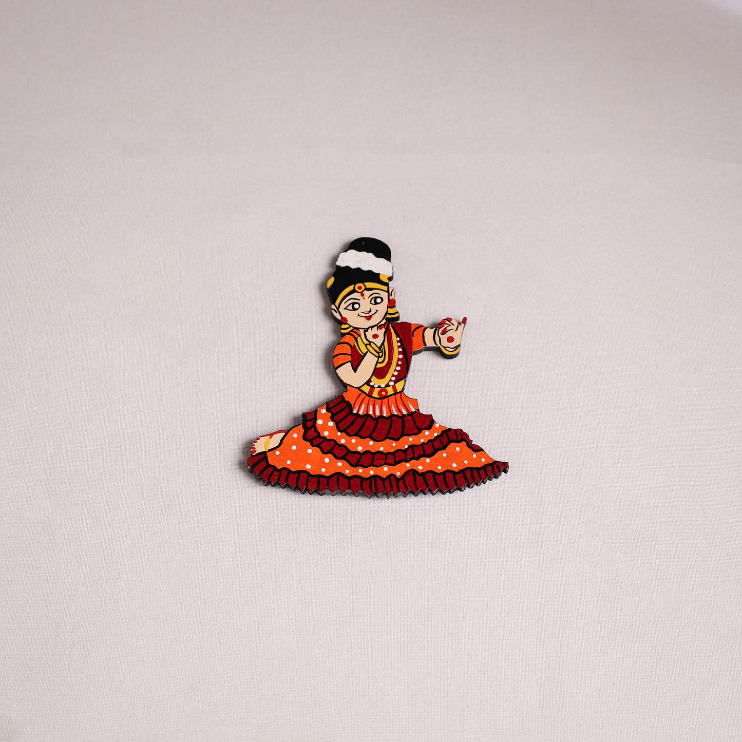 Dancing Doll Handpainted Wooden Fridge Magnet 12
