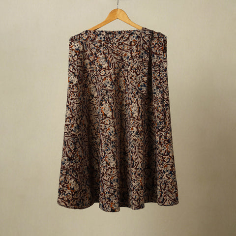 Maroon - kalamkari cotton wrap around skirt 57 - handcrafted
