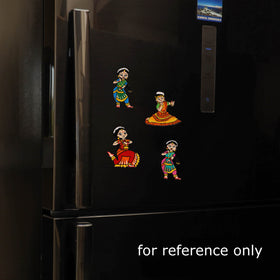 Dancing Doll Handpainted Wooden Fridge Magnet 01
