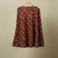 Red - kalamkari cotton wrap around skirt 58 - handcrafted