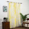 Yellow - tie & dye cotton shibori curtain for door (set