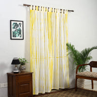 Yellow - Tie & Dye Cotton Shibori Curtain for Door (Set of 2) 09