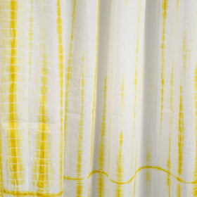 Yellow - tie & dye cotton shibori curtain for door (set