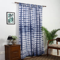 Blue - Tie & Dye Cotton Shibori Curtain for Door (Set of 2) 10