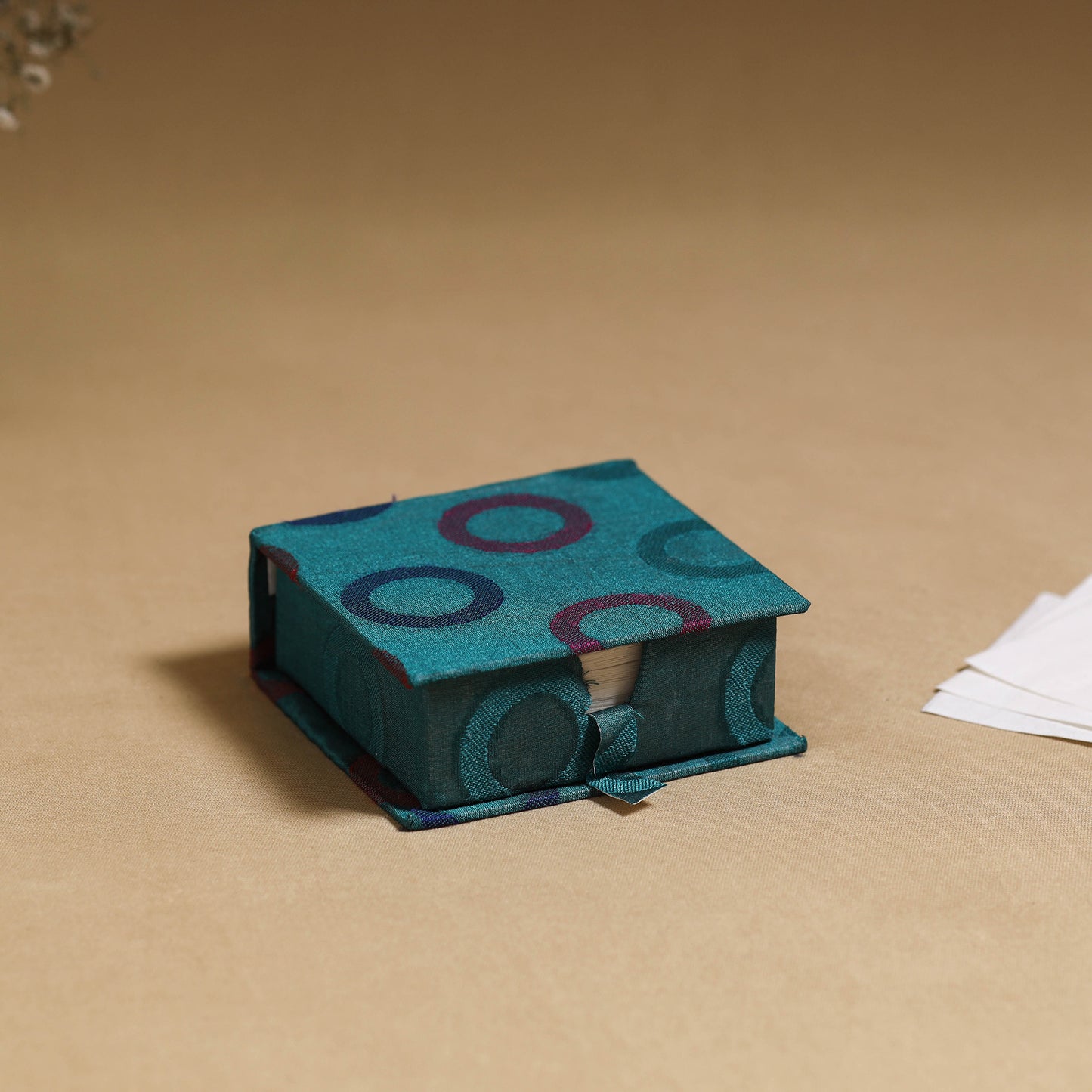 Green - handcrafted printed card holder with slips 35