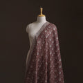 Red - Bagh Hand Block Print Chanderi Silk Natural Dyed Handloom Fabric 05