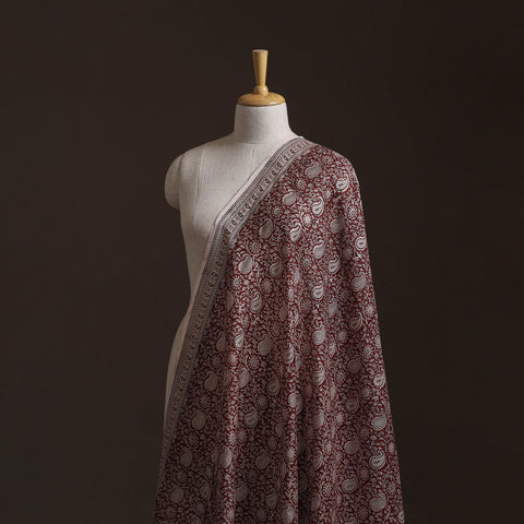 Bagh Hand Block Print Chanderi Silk Natural Dyed Handloom Fabric 05