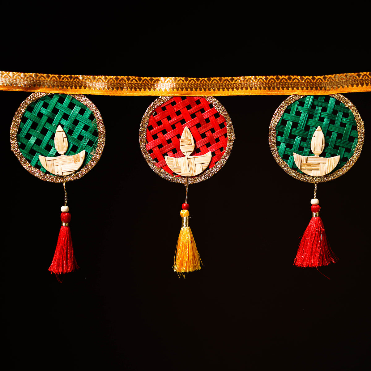 Greenkraft Deepam Handcrafted Bamboo Toran for Home Decor 10