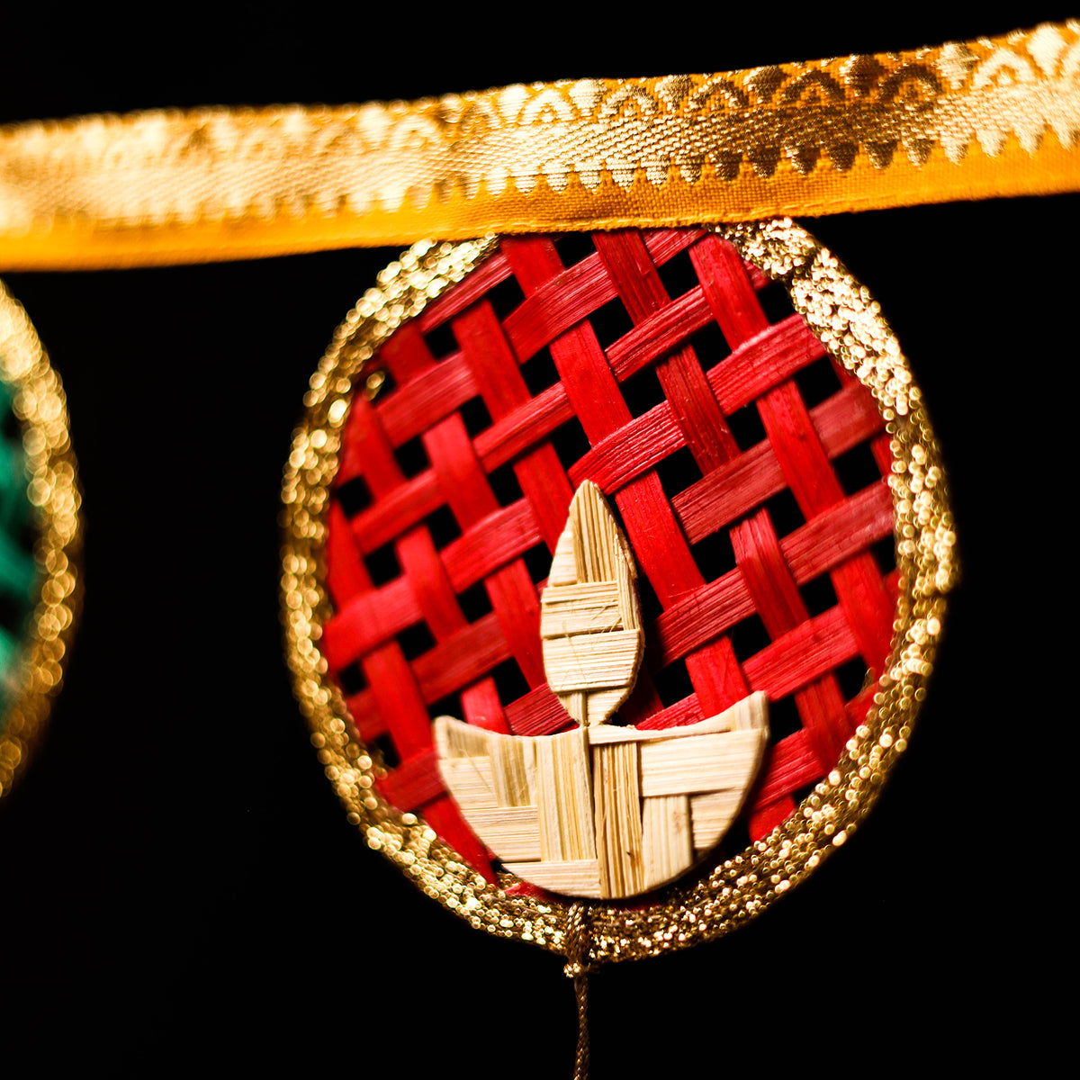 Greenkraft Deepam Handcrafted Bamboo Toran for Home Decor 10