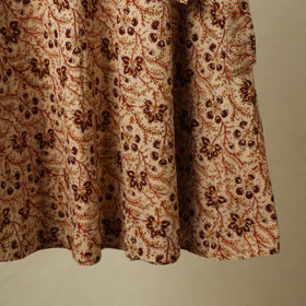 Beige - kalamkari cotton wrap around skirt 63 - handcrafted