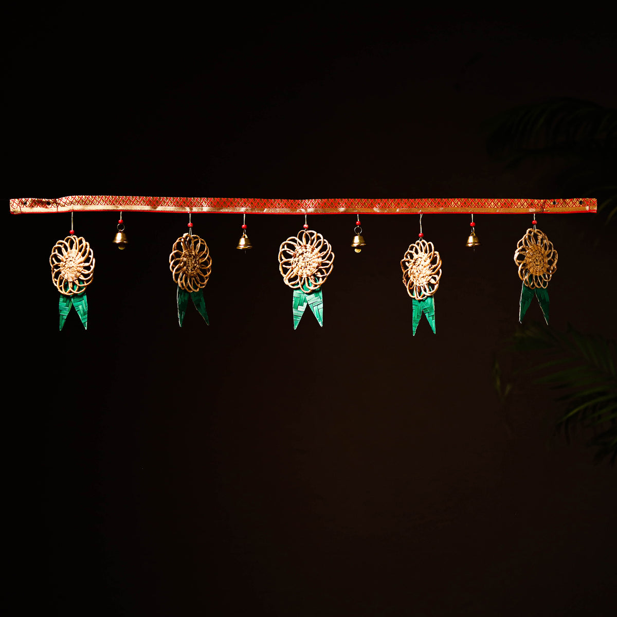 Greenkraft Pushp Handcrafted Banana Rope Toran for Home Decor 11
