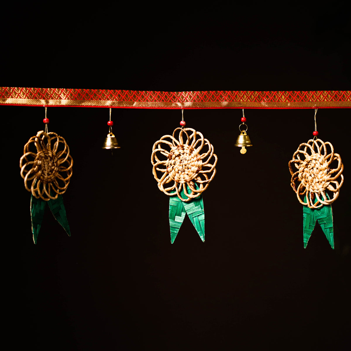 Greenkraft Pushp Handcrafted Banana Rope Toran for Home Decor 11