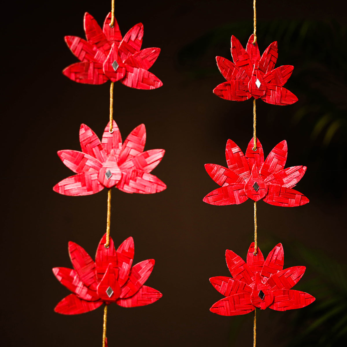 Greenkraft Lotus Handcrafted Bamboo Hangings (Set of 2) 17
