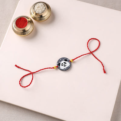 Panda - Handpainted Wooden Rakhi for Kids 01