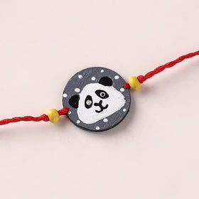 Panda - Handpainted Wooden Rakhi for Kids 01