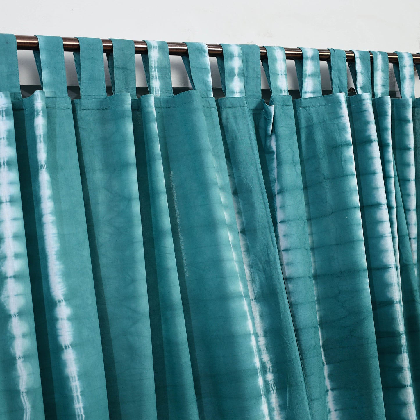 Green - Tie & Dye Cotton Shibori Curtain for Door (Set of 2) 19