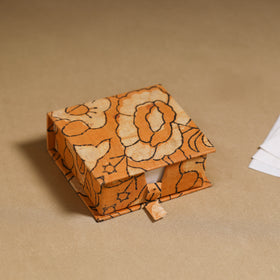 Orange - handcrafted printed card holder with slips 44