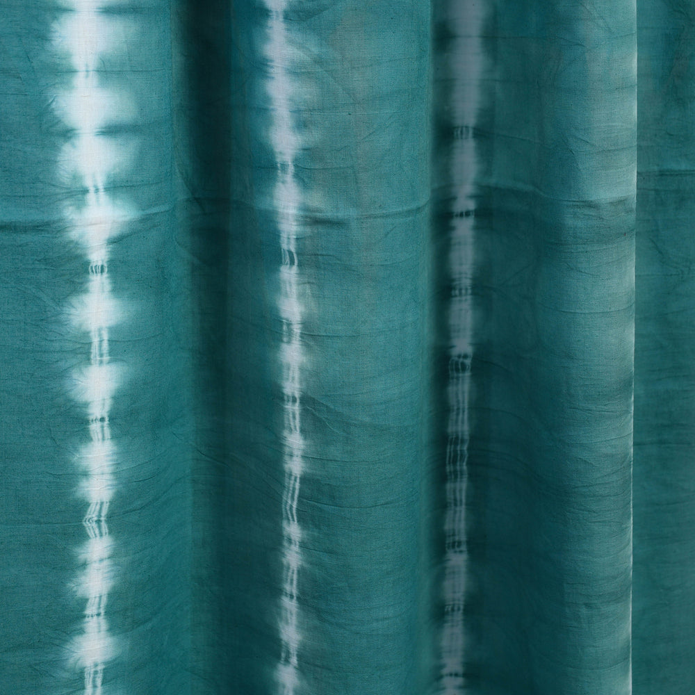 Green - Tie & Dye Cotton Shibori Curtain for Door (Set of 2) 19