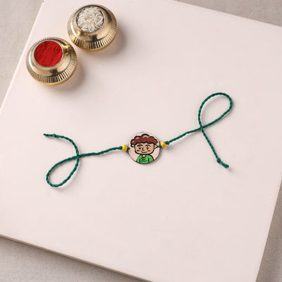 Boy - Handpainted Wooden Rakhi for Kids 03