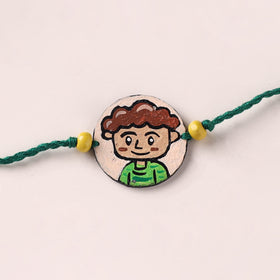 Boy - Handpainted Wooden Rakhi for Kids 03
