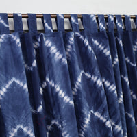 Blue - Tie & Dye Cotton Shibori Curtain for Door (Set of 2) 20