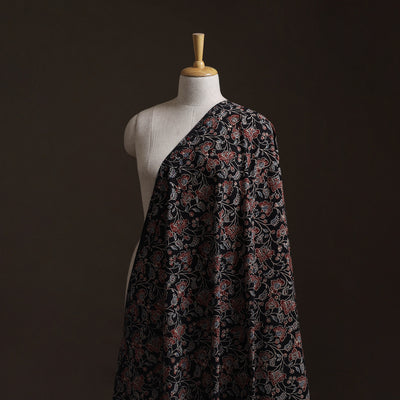 Black - Kutch Hand Block Print Natural Dyed Cotton Ajrakh Fabric 35
