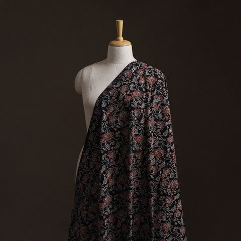 Black - Kutch Hand Block Print Natural Dyed Cotton Ajrakh Fabric 35