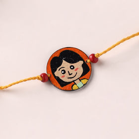 Girl - Handpainted Wooden Rakhi for Kids 04