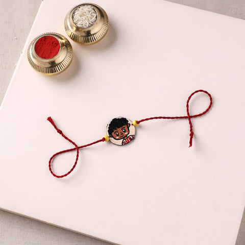 Boy - Handpainted Wooden Rakhi for Kids 05