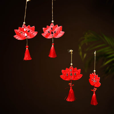 Greenkraft Lotus Handcrafted Bamboo Hangings (Set of 4) 18