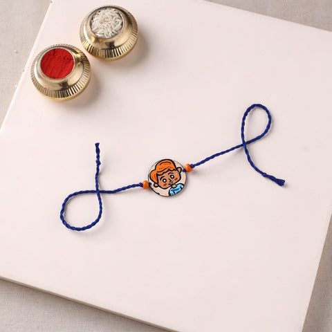 Boy - Handpainted Wooden Rakhi for Kids 06