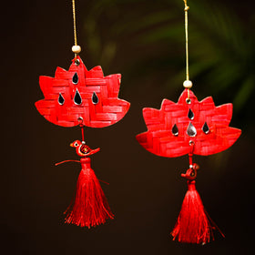 Greenkraft Lotus Handcrafted Bamboo Hangings (Set of 4) 18