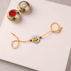 Tiger - Handpainted Wooden Rakhi for Kids 07