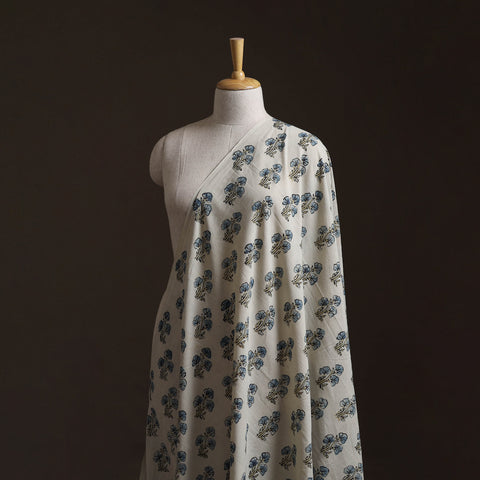 Beige - Kutch Hand Block Print Natural Dyed Cotton Ajrakh Fabric 29