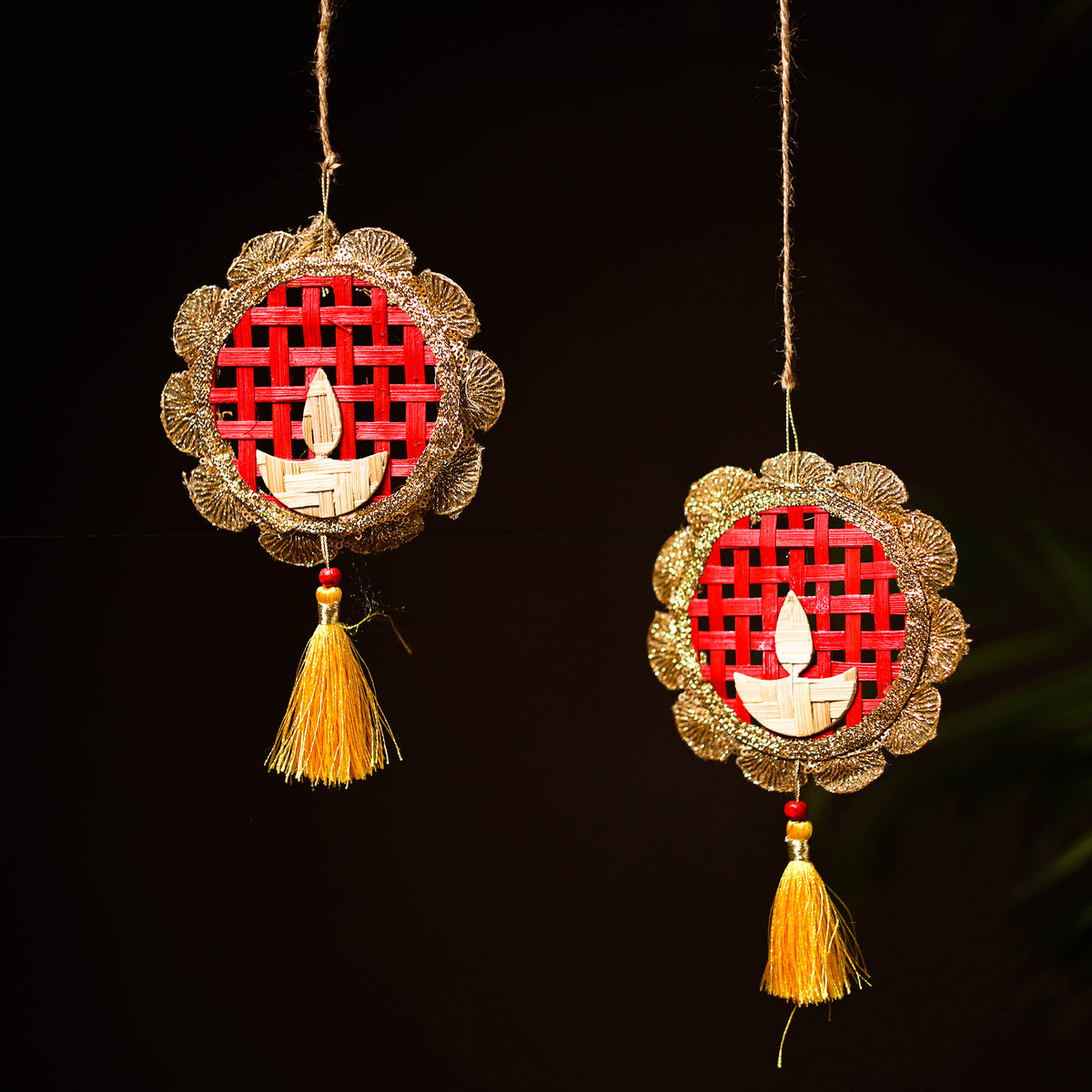 Greenkraft Deepak Handcrafted Bamboo Hangings (Set of 2) 15