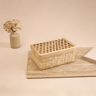 Greenkraft Handcrafted Bamboo Rectangular Box (11 x 7 in) 03
