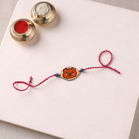 Bear - Handpainted Wooden Rakhi for Kids 08