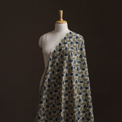 Beige - Kutch Hand Block Print Natural Dyed Cotton Ajrakh Fabric 28