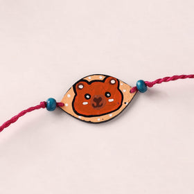 Bear - Handpainted Wooden Rakhi for Kids 08